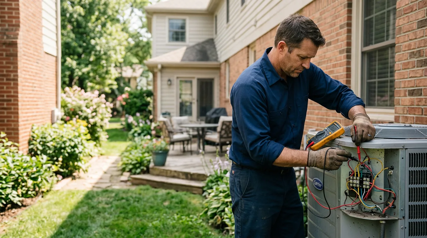 HVAC technician working near Rock Springs, WI